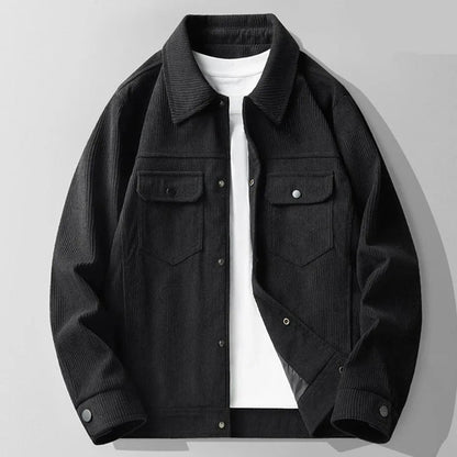 Cordjacke mit Verstellbarem Kragen - IdealeKleiden