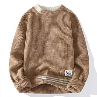 Weicher Crewneck Pullover Komfortabel Strick