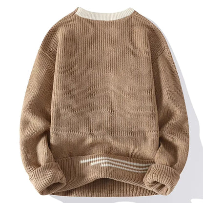 Weicher Crewneck Pullover Komfortabel Strick - IdealeKleiden