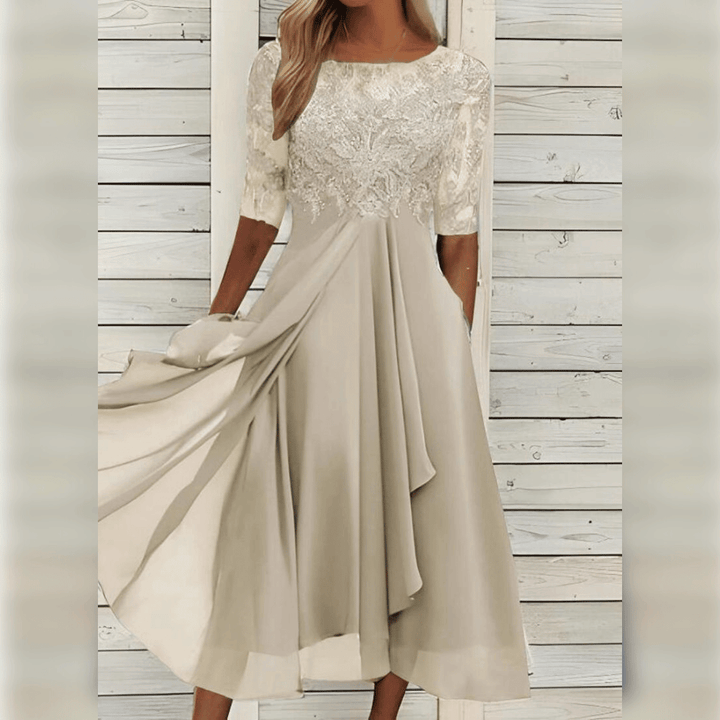 Elegantes Damenkleid Mittellänge Cocktail