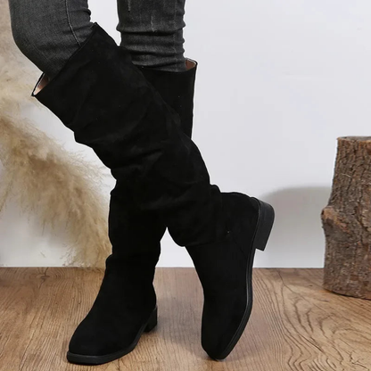 Damenschuhe Stiefel Kniehoch Elegant Bequem