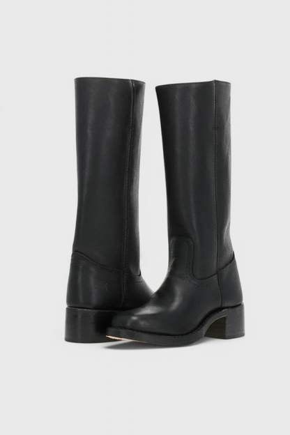 Damenstiefel Stilvoll Blockabsatz Schuhe