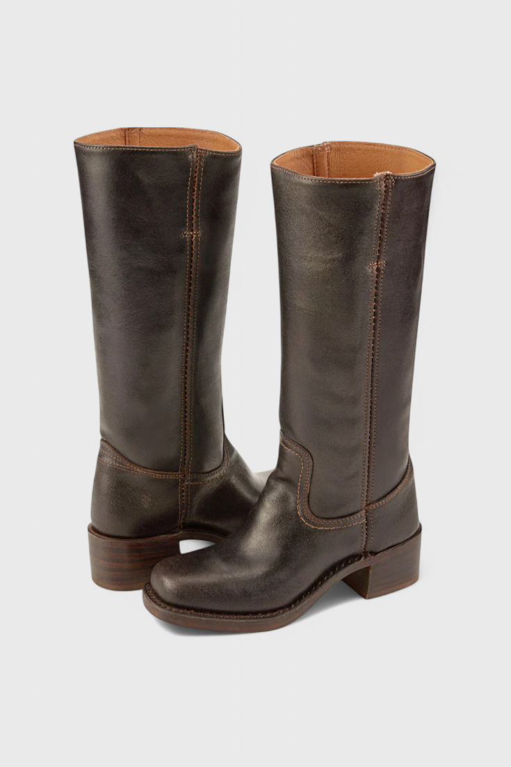 Damenstiefel Stilvoll Blockabsatz Schuhe
