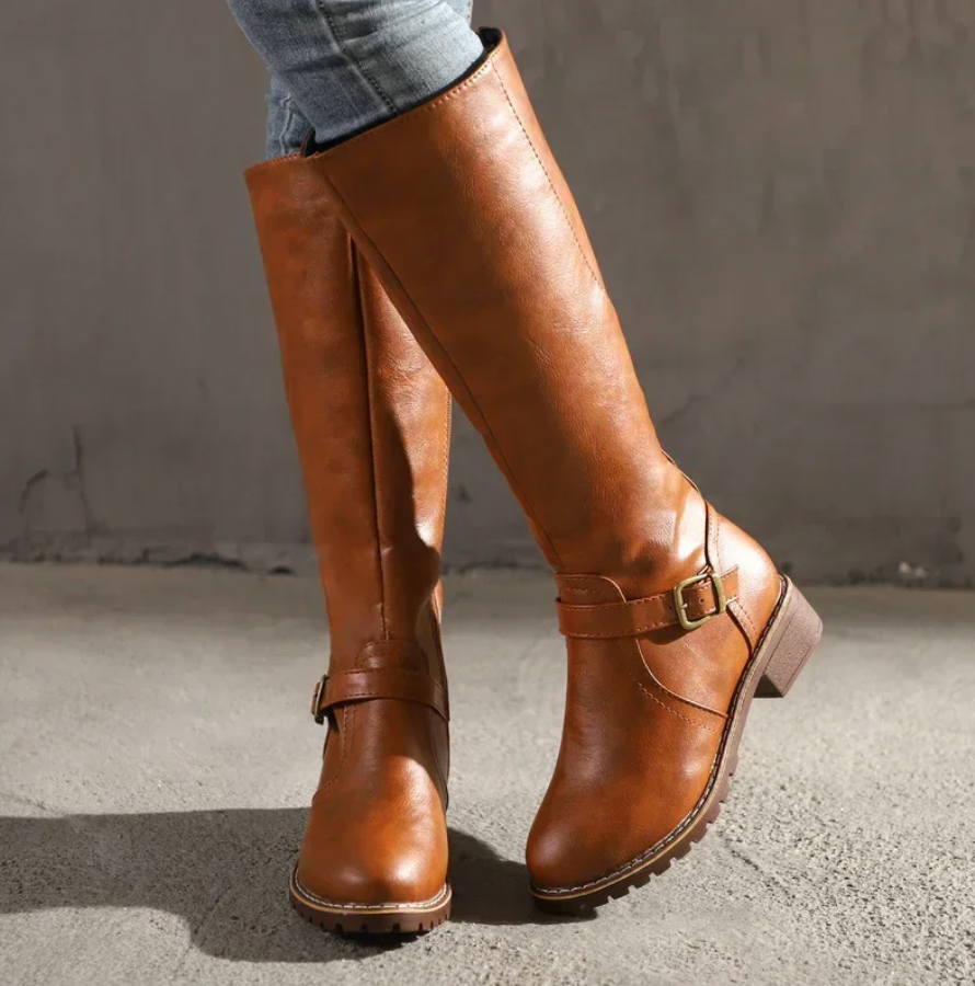 Damenschuhe Mit Schnalle Hoher Absatz