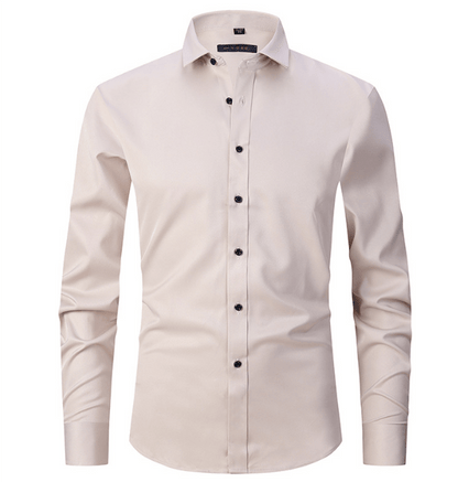 Slim Fit Langarmhemd für Männer Bügelfrei