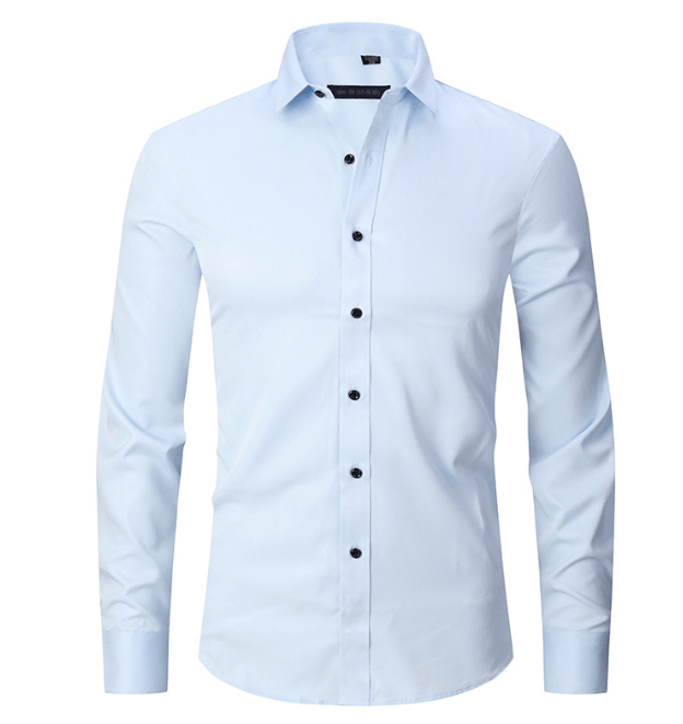 Slim Fit Langarmhemd für Männer Bügelfrei