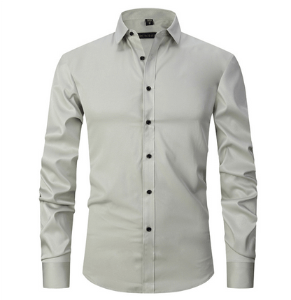 Slim Fit Langarmhemd für Männer Bügelfrei