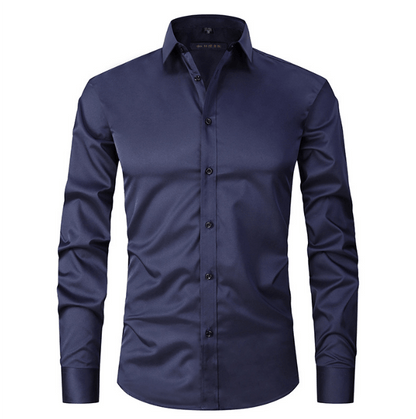 Slim Fit Langarmhemd für Männer Bügelfrei
