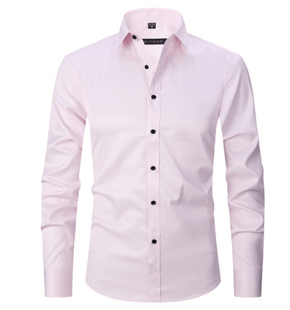 Slim Fit Langarmhemd für Männer Bügelfrei