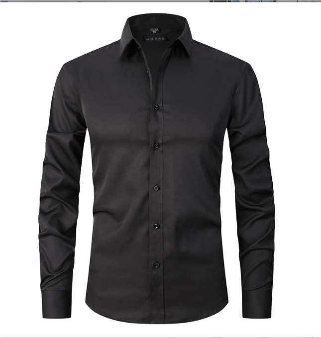 Slim Fit Langarmhemd für Männer Bügelfrei