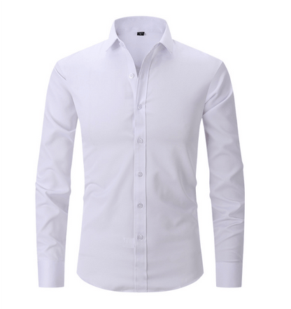Slim Fit Langarmhemd für Männer Bügelfrei - IdealeKleiden