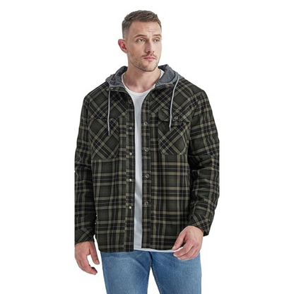 Herren Outdoor-Jacke Kariert Isoliert Wasserfest - IdealeKleiden