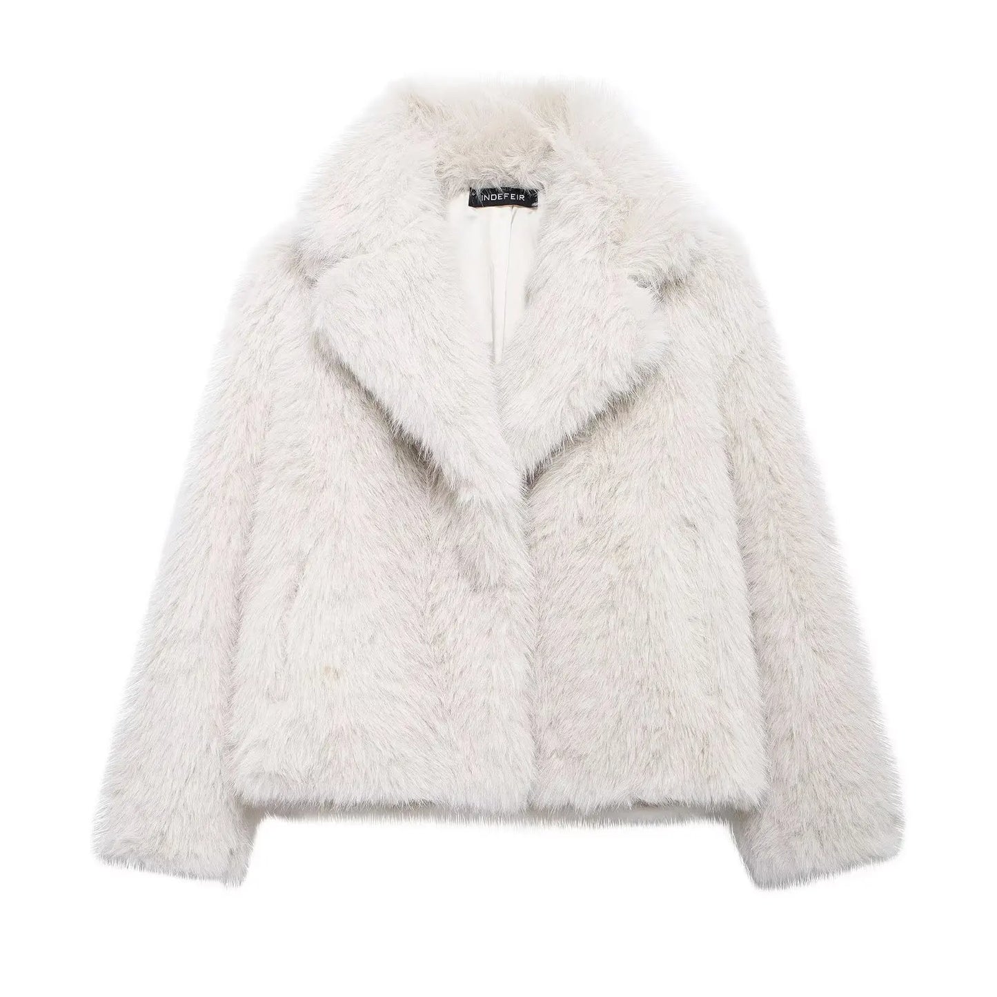 Stylische Damen Winterjacke Vintage Look Kunstfell