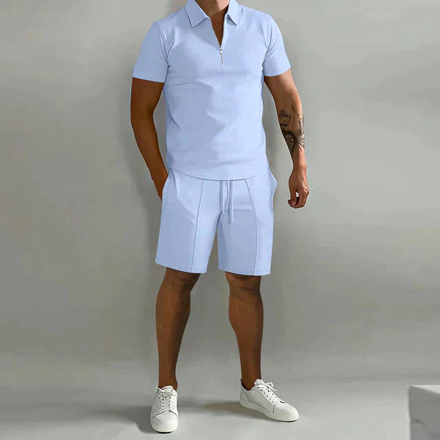 Herren Shorts Set Zweiteiler Sommer Kurzarm