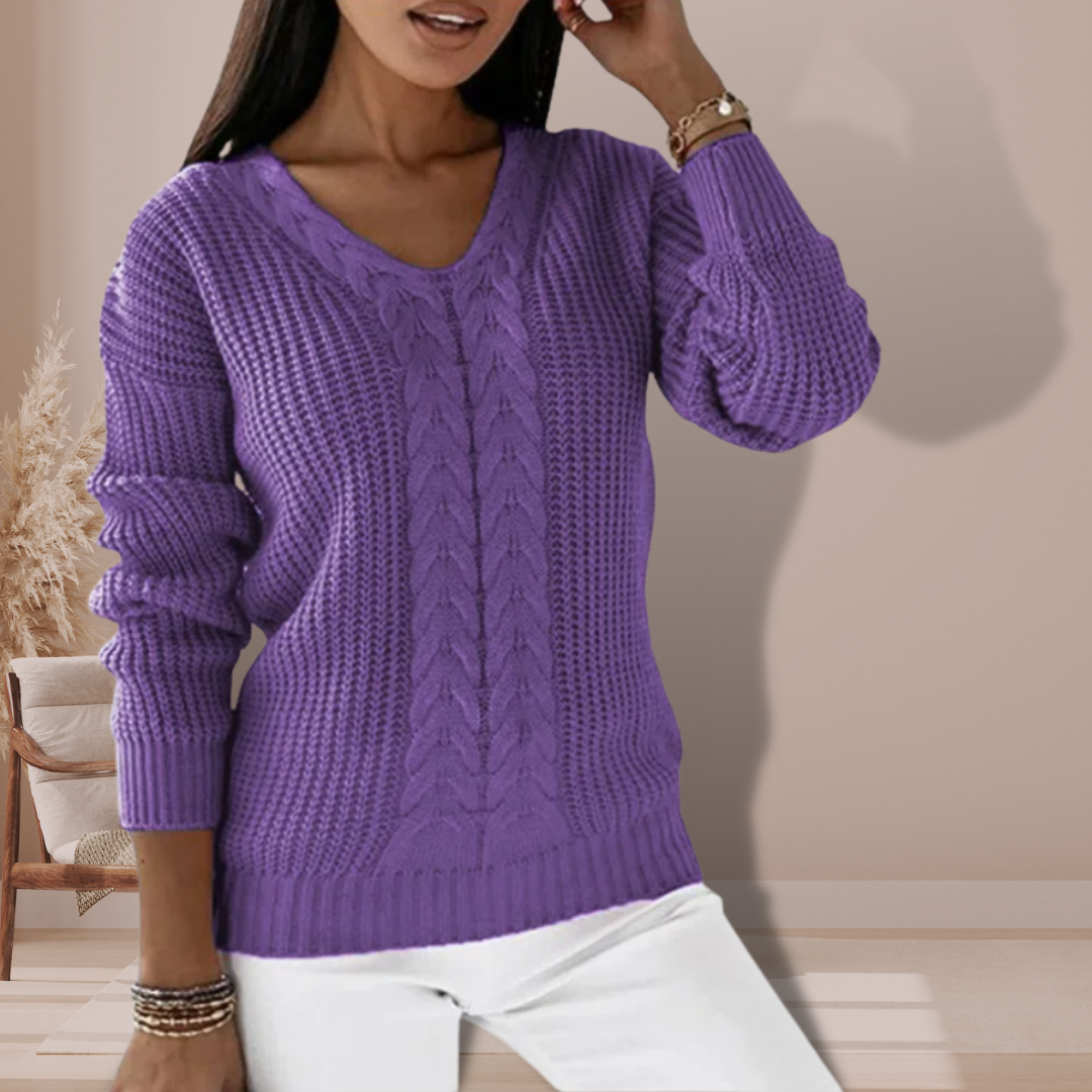 Weicher Strickpullover Damen Winter