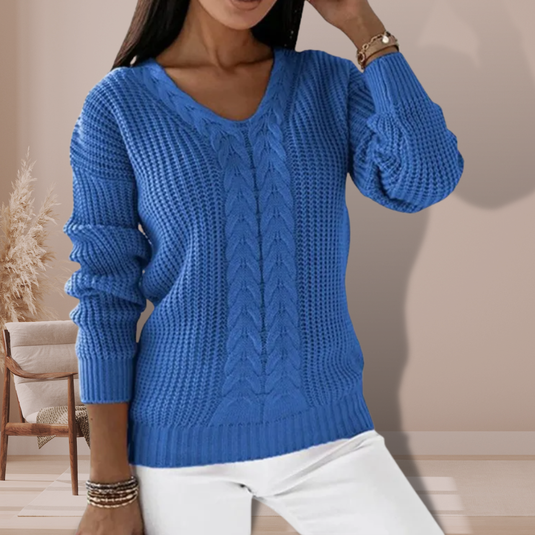 Weicher Strickpullover Damen Winter