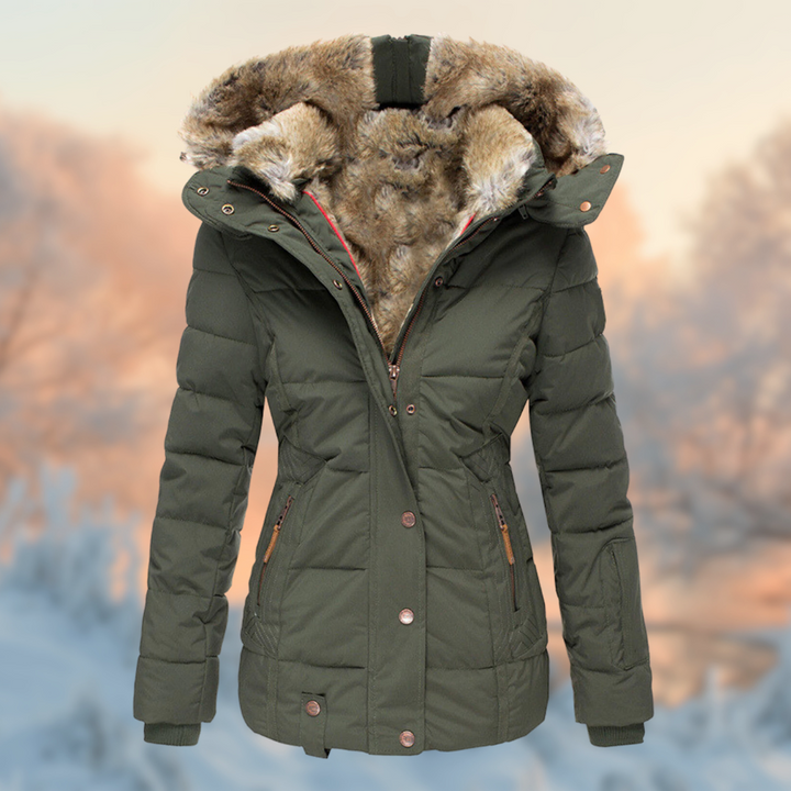 Warme Winterjacke Frauen Mit Plüschfutter