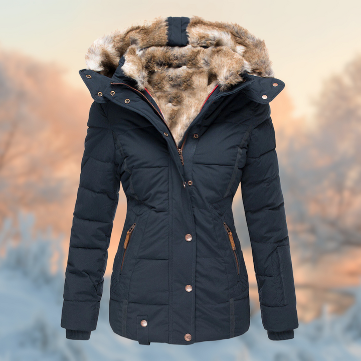 Warme Winterjacke Frauen Mit Plüschfutter