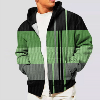 Bequemer Waffel-Pullover mit Zipper