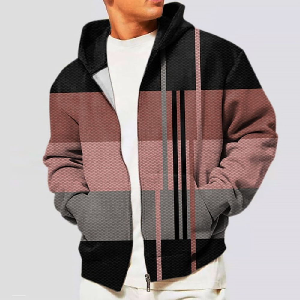 Bequemer Waffel-Pullover mit Zipper