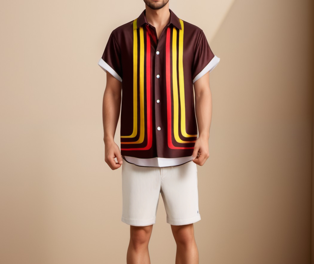 Herren Hemd Kurzarm Leicht Sommer