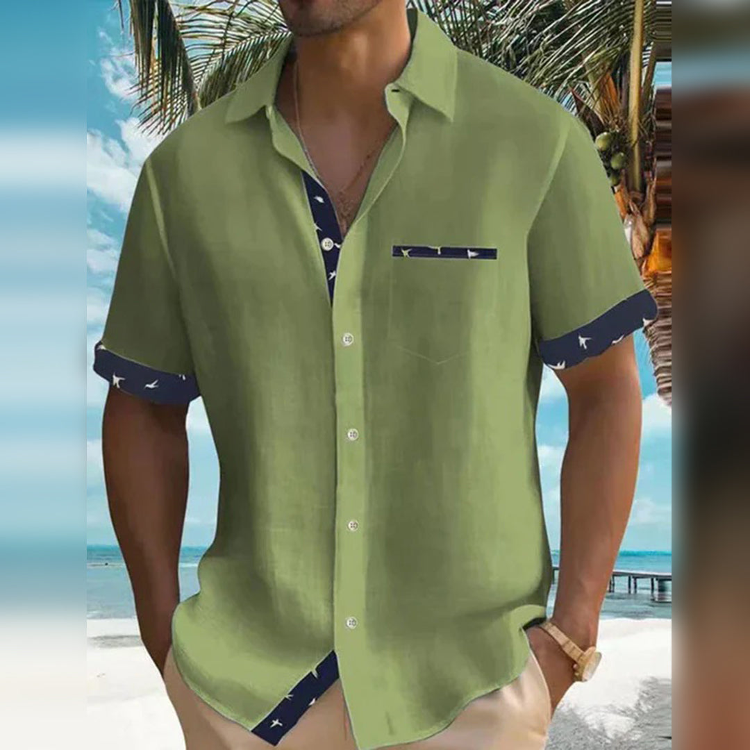 Leichtes Sommerhemd für Herren Kurzarm