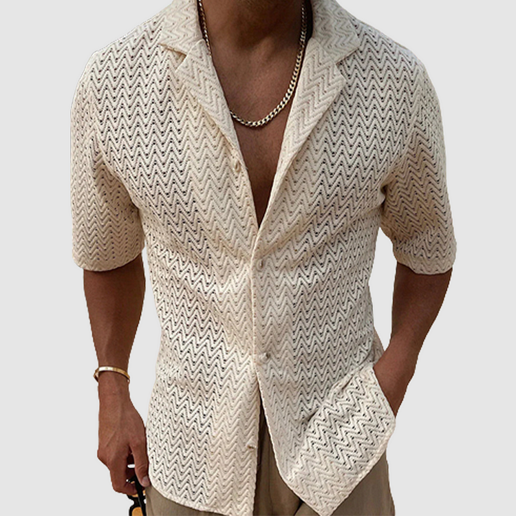 Sommerhemd Herren Slim Fit Atmungsaktiv
