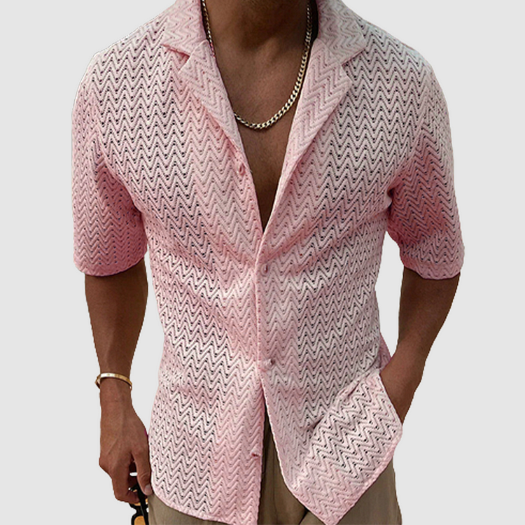 Sommerhemd Herren Slim Fit Atmungsaktiv
