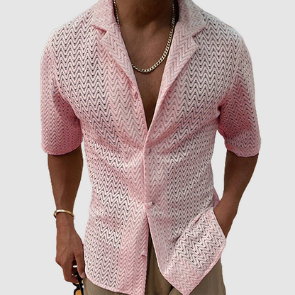 Sommerhemd Herren Slim Fit Atmungsaktiv