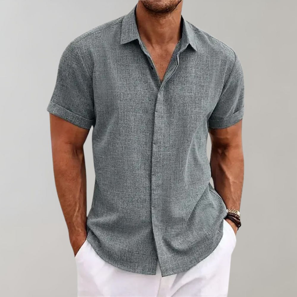 Sommer Poloshirt Herren Kurzarm Hemd