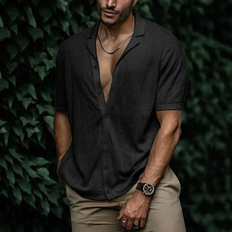 Leichtes Herren Poloshirt mit Knöpfen
