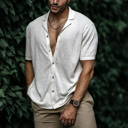 Leichtes Herren Poloshirt mit Knöpfen