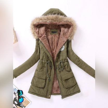 Damen Winterparka Warm Bequem Isoliert - IdealeKleiden