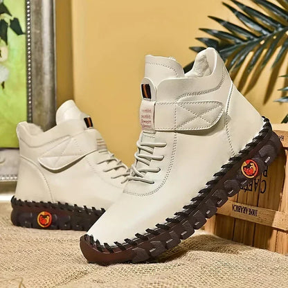 Beige Wanderstiefel Outdoor Elegant - IdealeKleiden