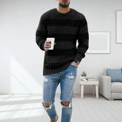 Weicher Pullover Norwegisch Muster Rundhals