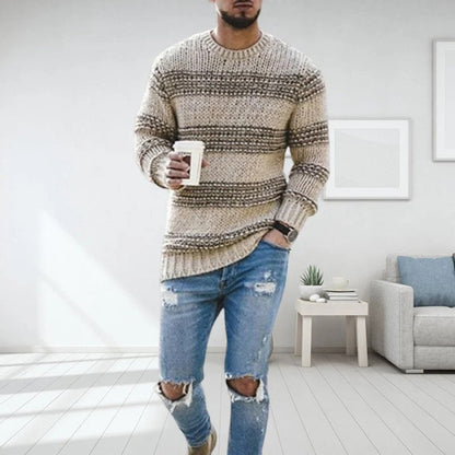 Weicher Pullover Norwegisch Muster Rundhals - IdealeKleiden