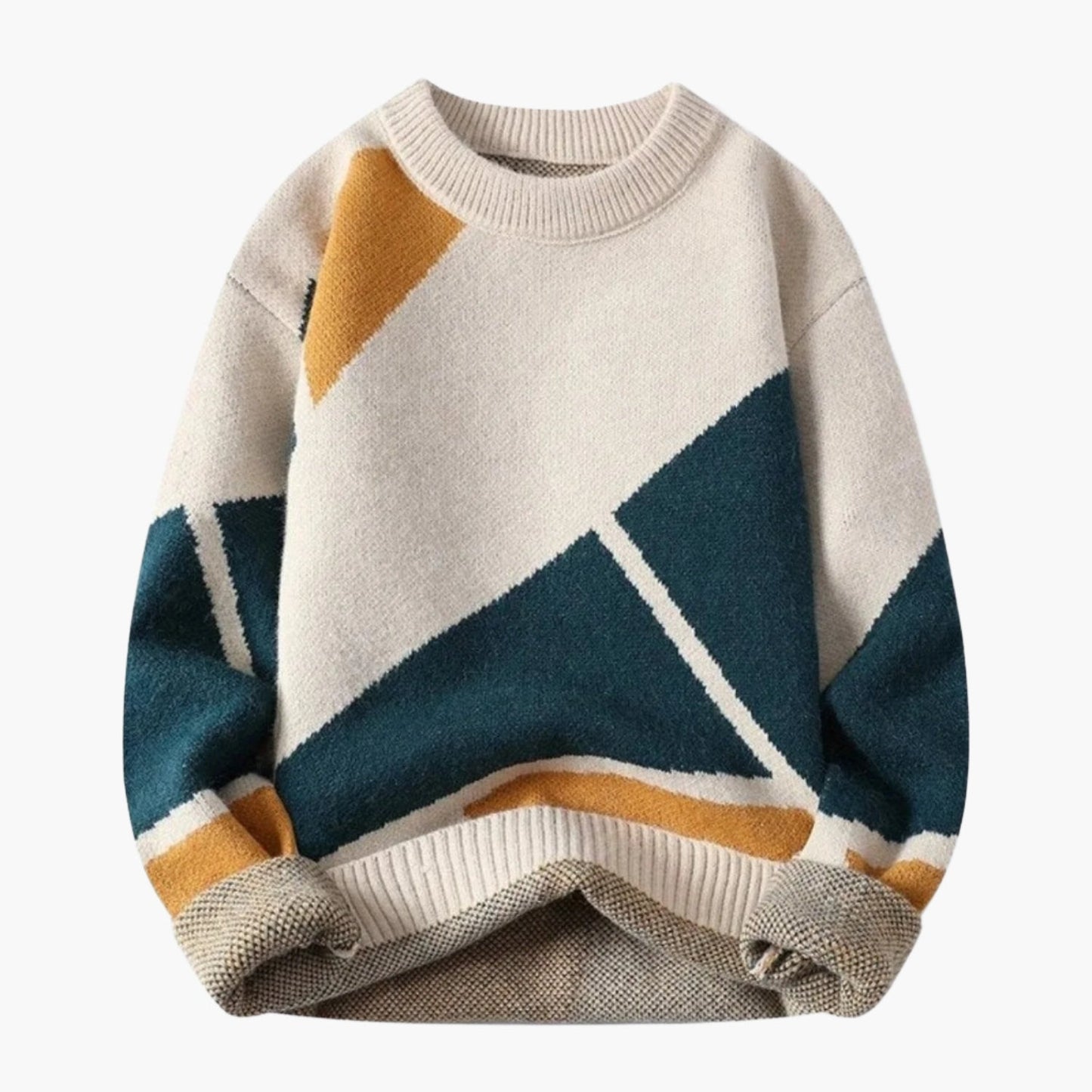 Lässiger Strickpullover Modern Druck Alltag
