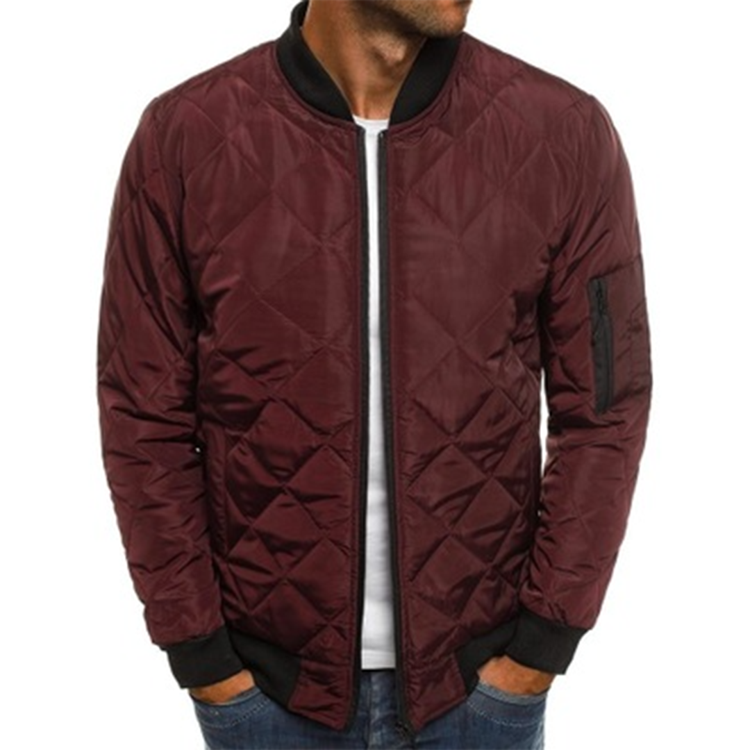 Bequeme Bomberjacke Männer Reißverschluss Taschen