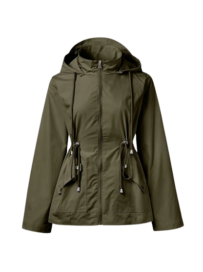 Moderne Regenjacke Frauen Wasserdicht