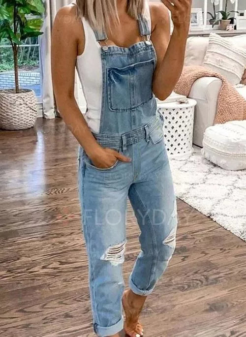 LISBETH - Frauen Latzhose Modern Stretch - IdealeKleiden