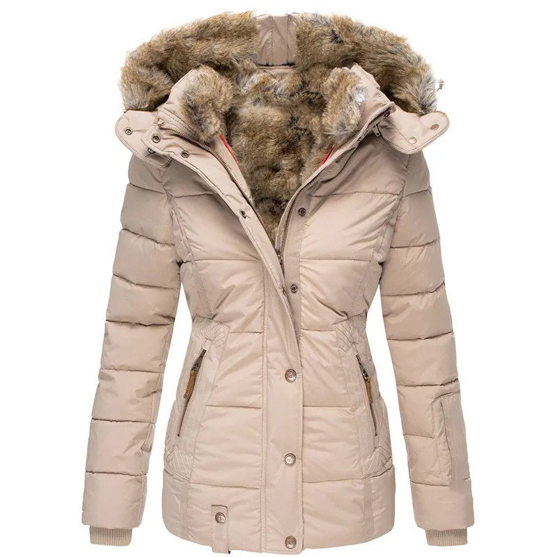 Wintermantel Damen Kunstfell Mantel