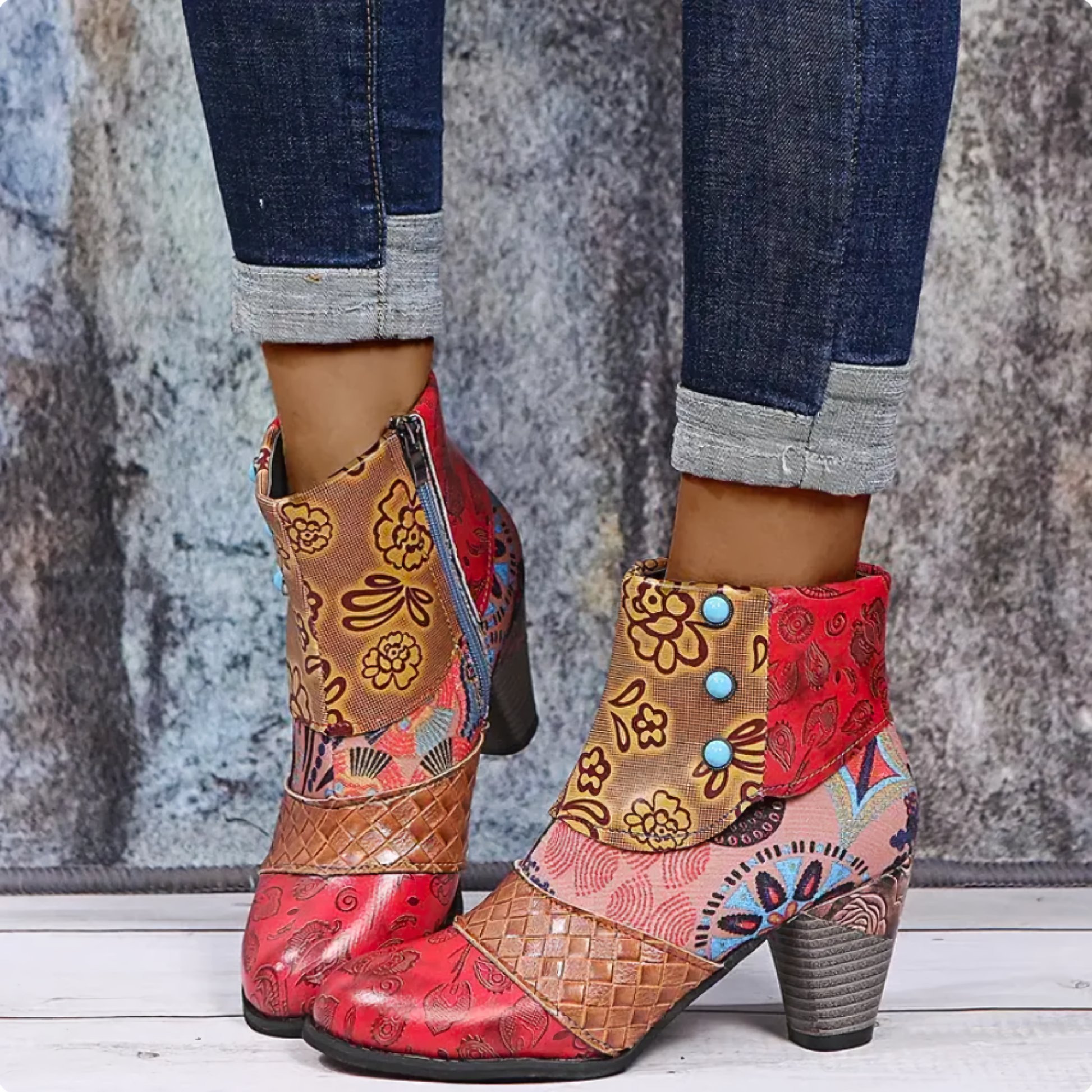 Retro Stiefel Damen Schuhe - IdealeKleiden