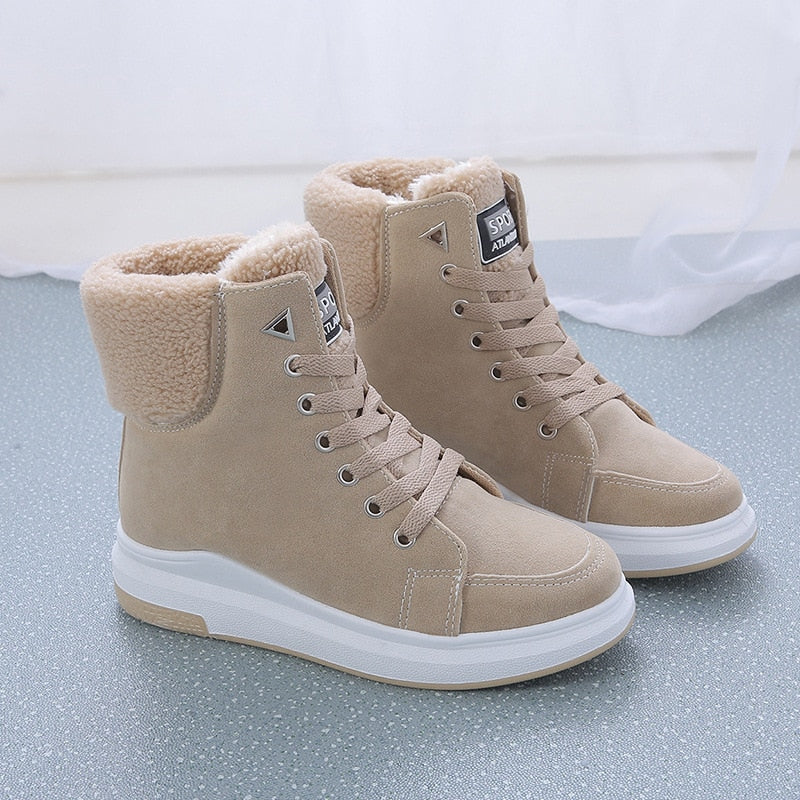 Damen Winterstiefel Warm Isoliert Wasserdicht
