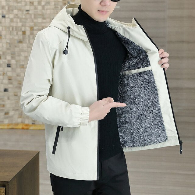 Trendige Windjacke mit Kapuze Modern Style