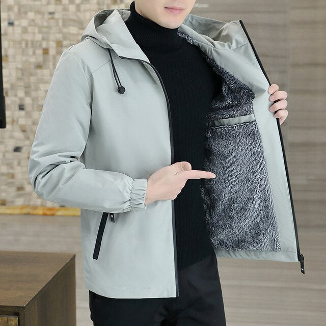 Trendige Windjacke mit Kapuze Modern Style