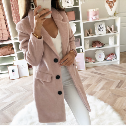 Elegante Damenmantel Lange Stylische Jacke - IdealeKleiden