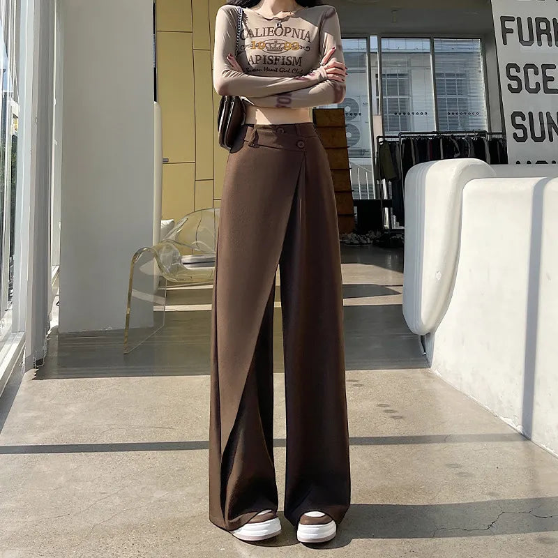 Asymmetrische Frauenhosen Weite Bein