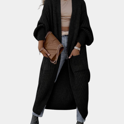 Damen Cardigan Langärmelig mit Taschen & Weichem Stoff