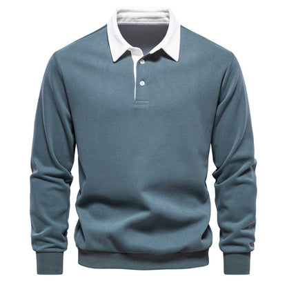 Herren Langarm Polo Shirt Relaxed Fit