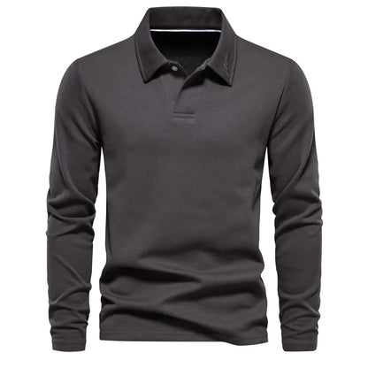 Herren Langarm Polo Shirt Modern